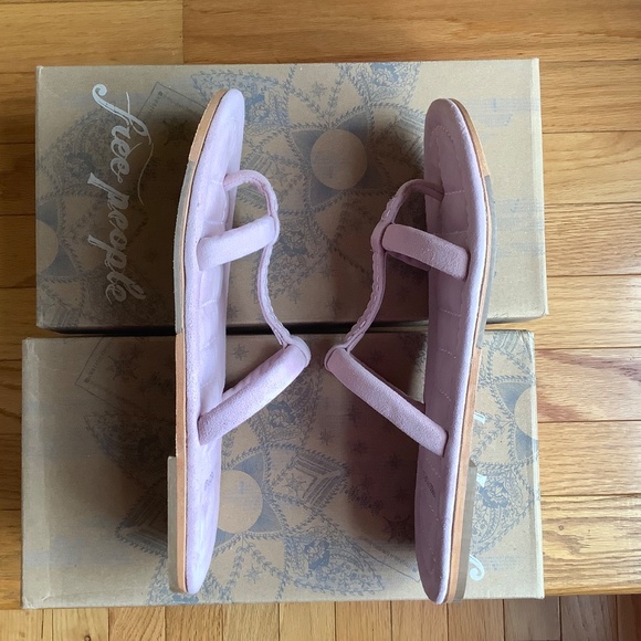 Free People Hadden Suede Slide Sandal Thistle Pink SZ 10 - Picture 8 of 13